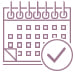Hubspot calendar icon purple