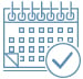 Hubspot calendar icon rblue