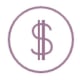 Hubspot cost icon purple