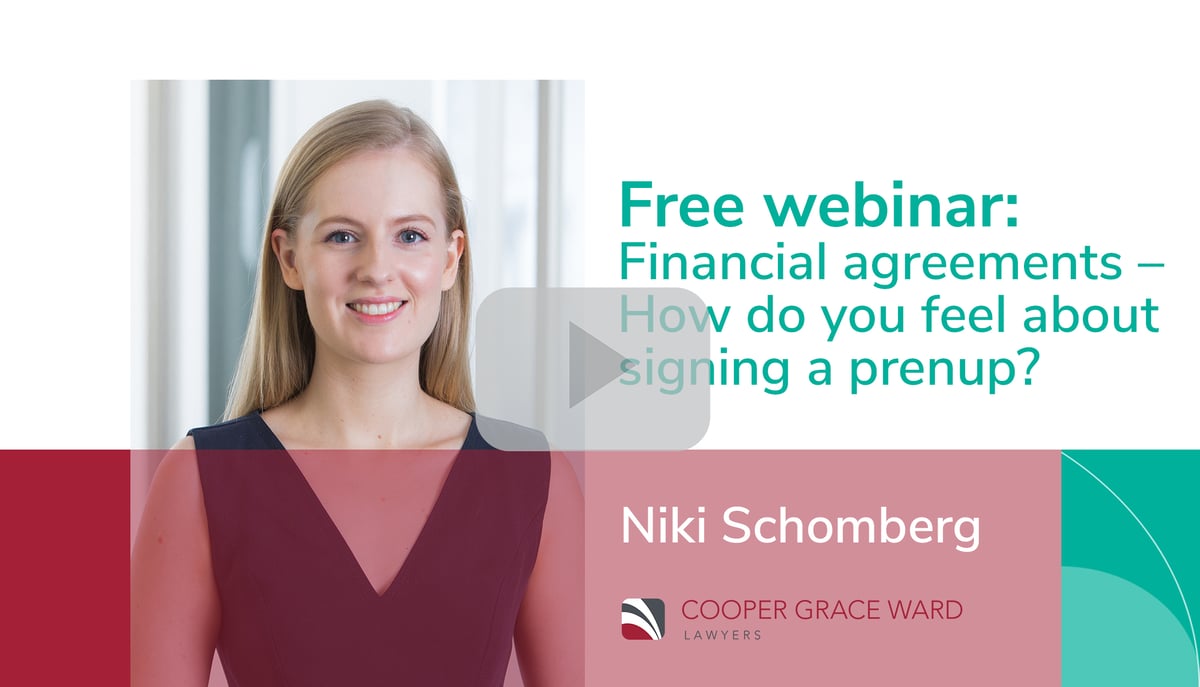 Webinar Financial agreements How do you feel about signing a prenup